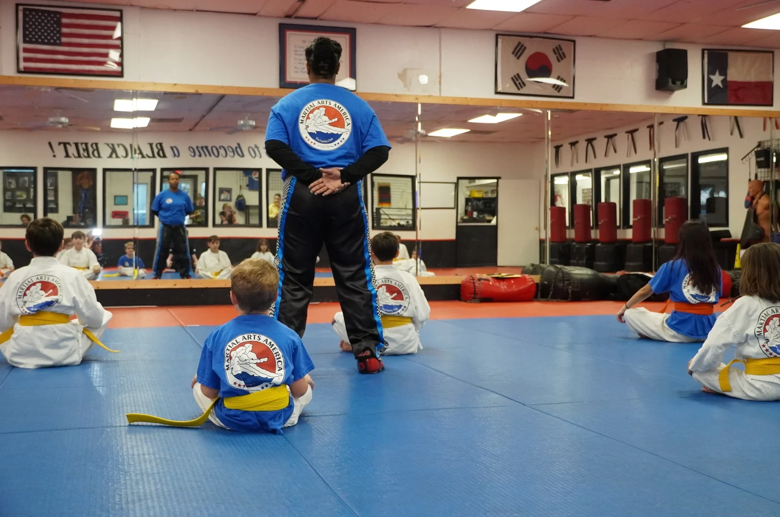 Kids martial arts class at Martial Arts America